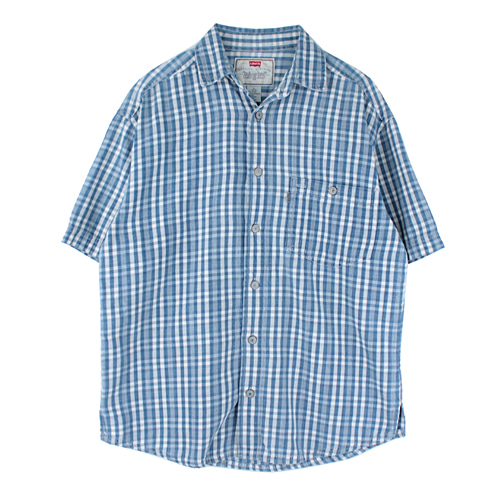 LEVI&#039;S 리바이스 코튼100% 체크 반팔 셔츠